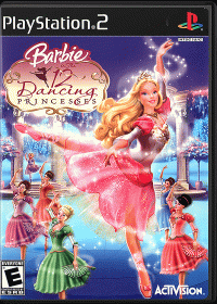 Barbie in The 12 Dancing Princesses PAL Playstation 2 PAL box art